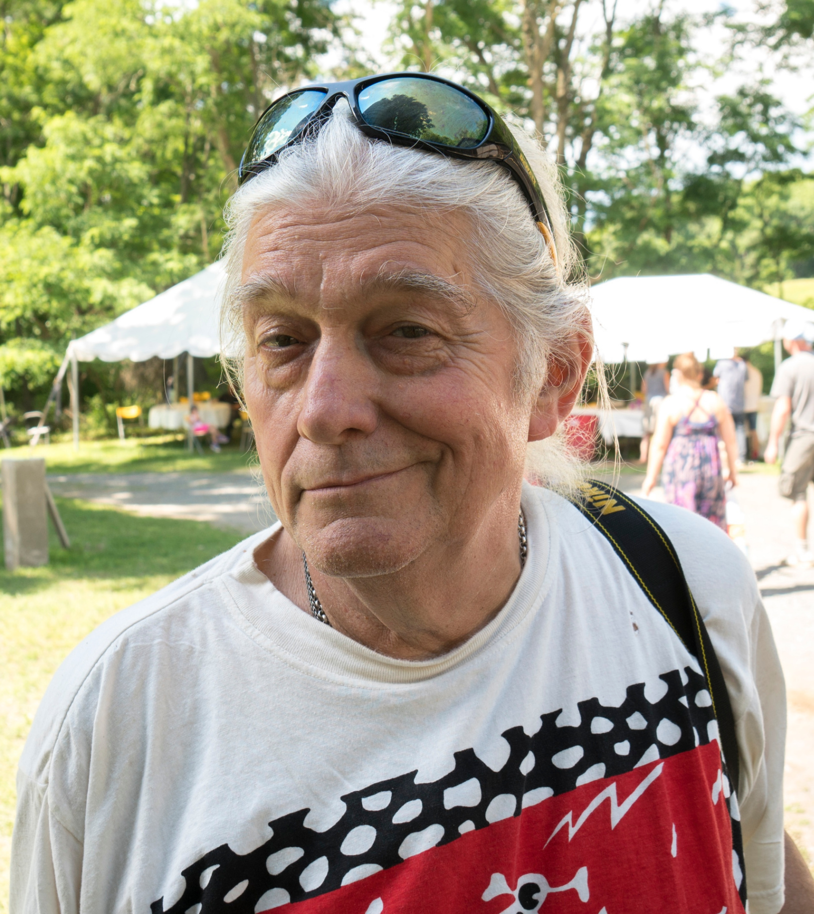 Ross smiling at an Art Omi open day